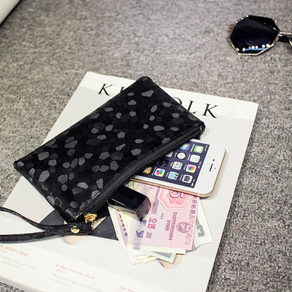 Женский кошелек для монет Aelicy элегантный клатч с камнями и блестками дорожные