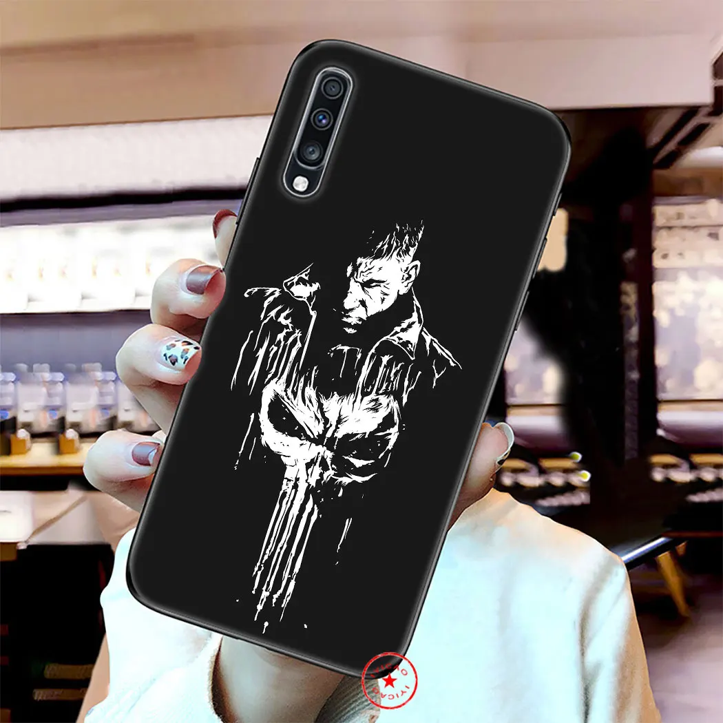 Мягкий силиконовый чехол Marvel The Punisher для Samsung Galaxy S20 S10 S9 S8 Plus Lite Ultra S6 S7 Edge S10e |