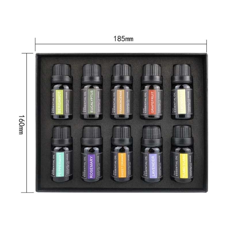 

Q1QD 3/6/8/10 Bottle/box 10ml Aromatherapy Essential Oil Set Scented Body Massage Oil