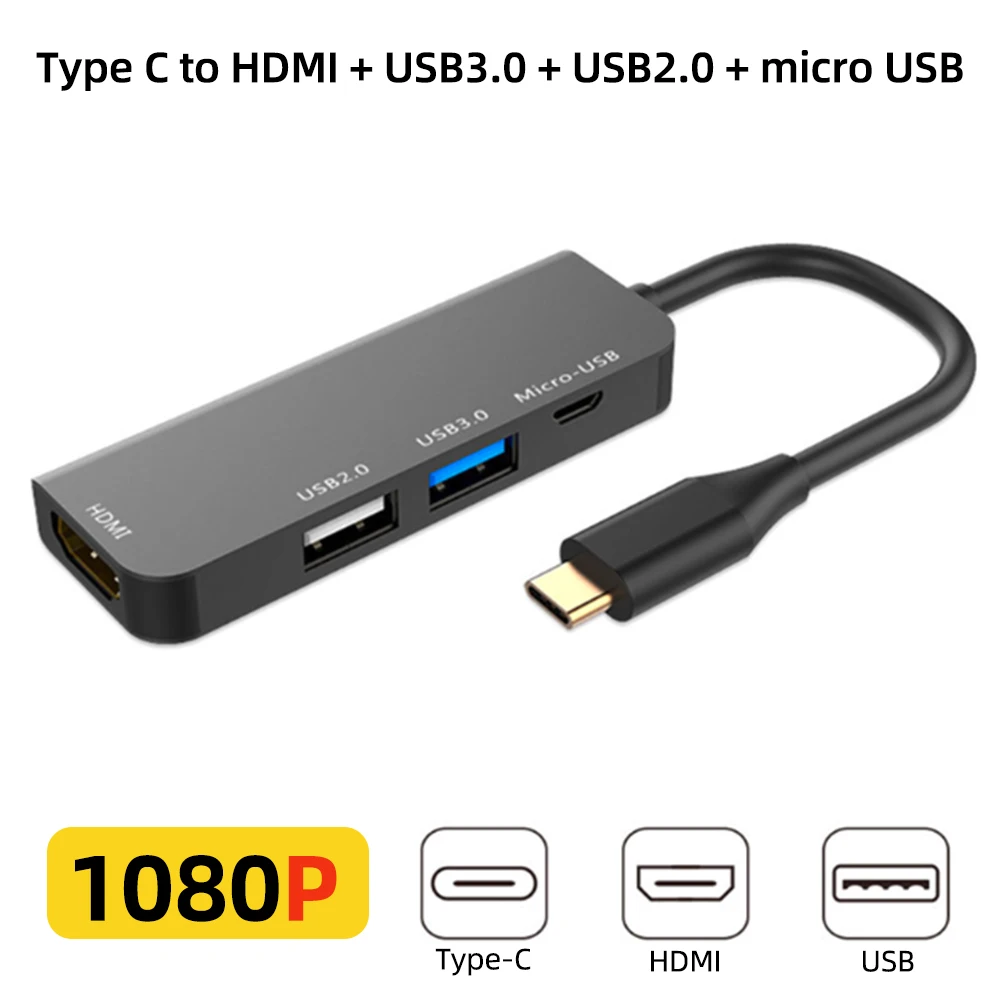 USB C концентратор type до 4K HDMI 3 0 2 Micro адаптер разветвитель для планшетов|Зарядные