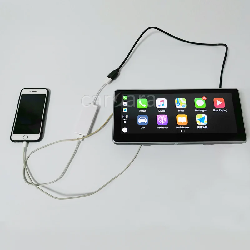 Carsara беспроводной Carplay Ключ адаптер для Android навигации сенсорный экран мультимедийный плеер - Название цвета: Wire carplay