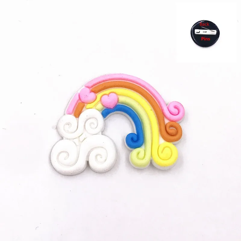 1 шт. значок радуги Сейлор Мун луна кот брошь из ПВХ милая булавка для аксессуаров