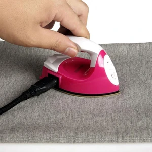 Fast Heated! Travel Electric Iron Handheld Mini Iron Children Electric Iron Hotfix Applicator for Patches Garment Stones cricut