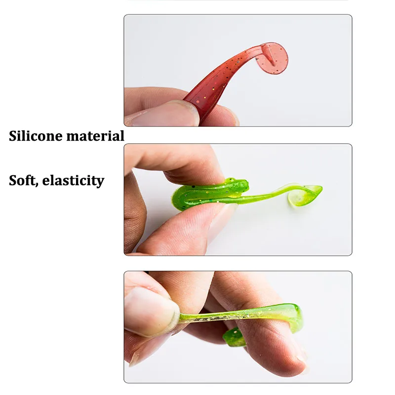 Водяные снайперские рыболовные приманки с хвостом 71 мм 58 набор мягких