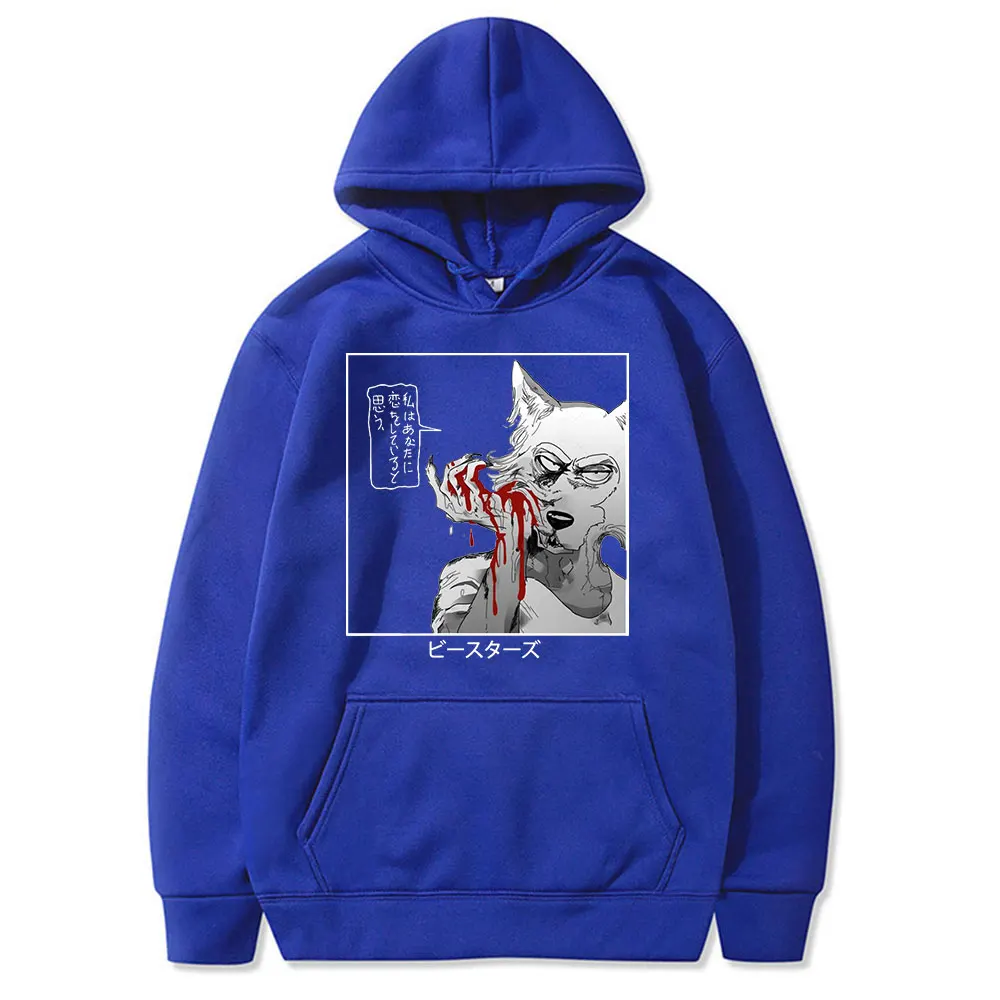 

Hot Sale Classic Couple Hoodie Fashion Beastars Wolf Funny Print Oversize Women Men Clothes Cotton Unsiex Loose Style Streetwear