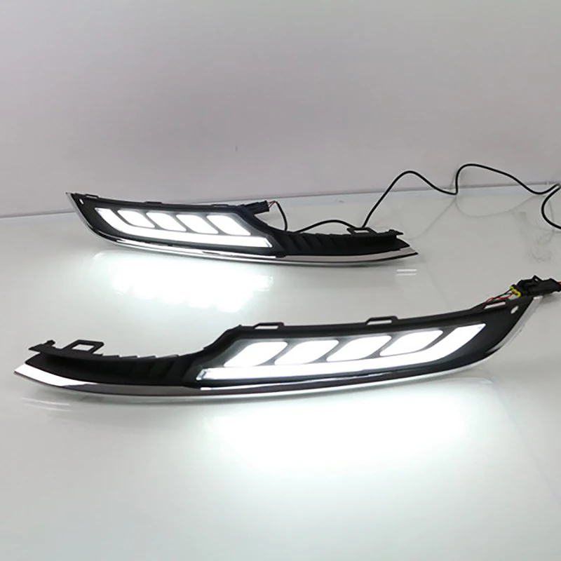 

Pair 12V LED DRL Daytime Running Light Car Accessories ABS 12V Fog Lamp Cover for Golf 7 MK7 2013-2016