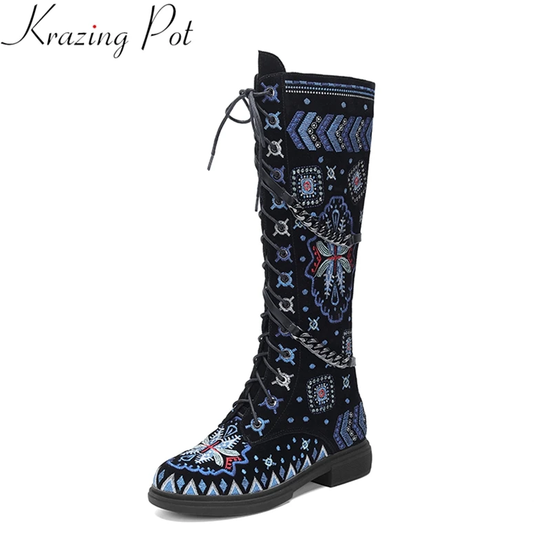 

Ботинки-челси из коровьей кожи на высоком каблуке, с пряжкой