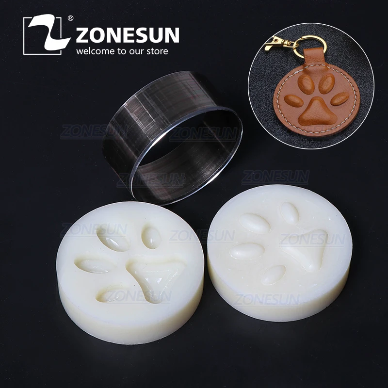

ZONESUN Paw DIY брелок кожа форма ручной работы Инструменты Moldling кожа штамповки высечки кожевенное ремесло наборы инструментов