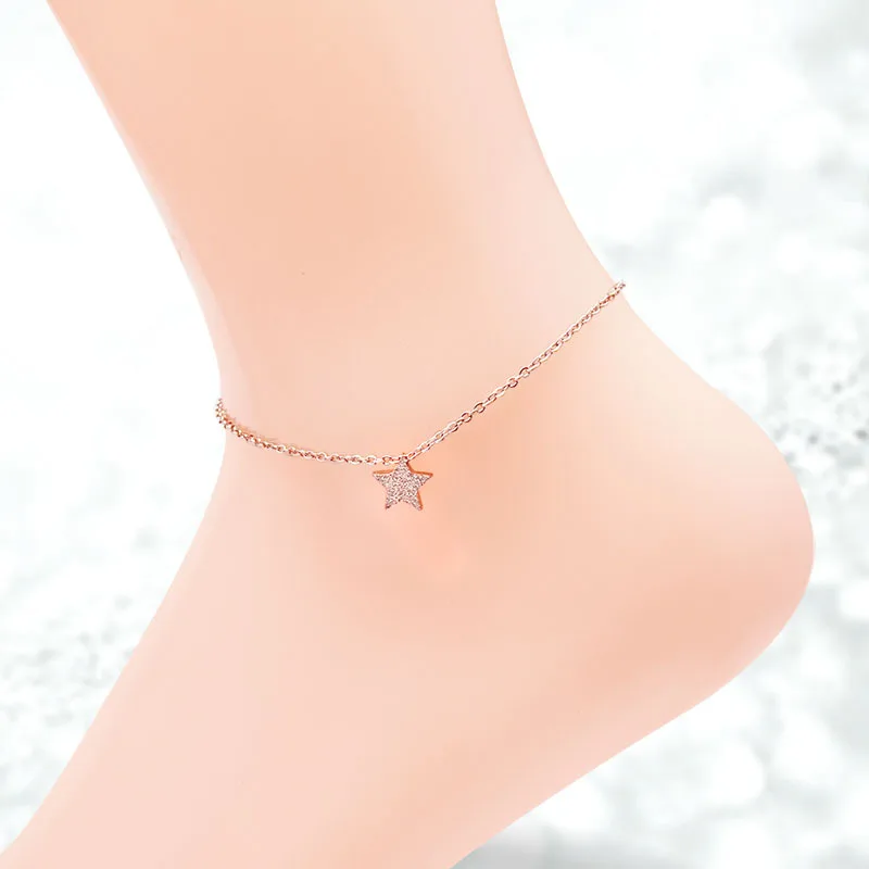 

Bead Chain Beach Anklet Stainless Steel Heart Anklets New Multi Layer Anklet Leg Bracelet Bohemian Beach Ankle Chain Jewelry