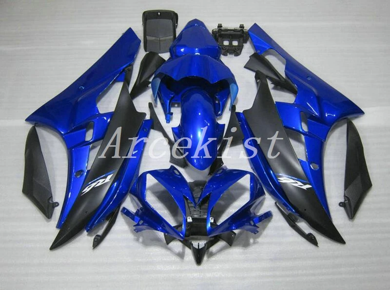 

Новый ABS весь мотоцикл обтекатели комплект подходит для Yamaha YZF 600 R6 06 07 YZF-R6 2006 2007 на заказ Бесплатная черный синий