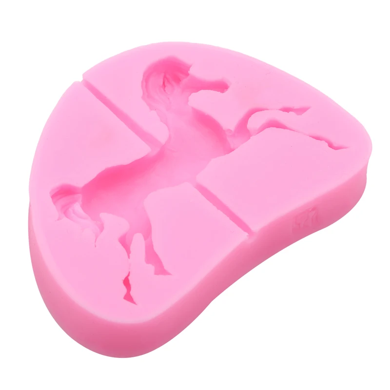 Карусель лошадка для силиконовая форма выпечки в форме цветка 3D Fondant (сахарная)