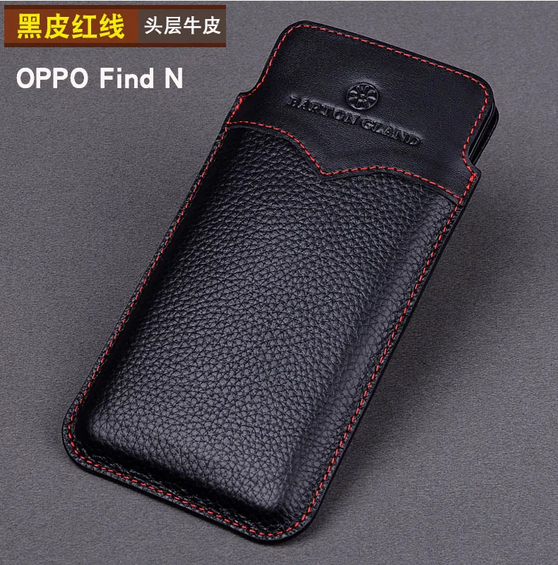 

Genuine Leather Case Pouch For OPPO Find N Case Bags For OPPO Peum00 Case Bag