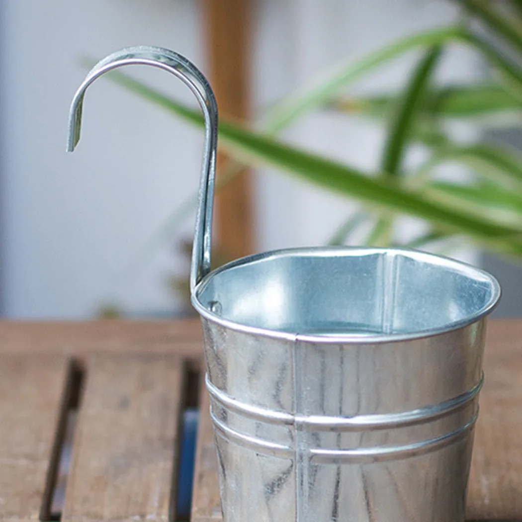 

Bucket Wall Flower Pot Decor Flower Flowerpot Garden Hanging Home Iron
