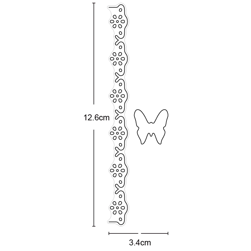 Металлические штампы в виде бабочек полосок границ штамп для украшения