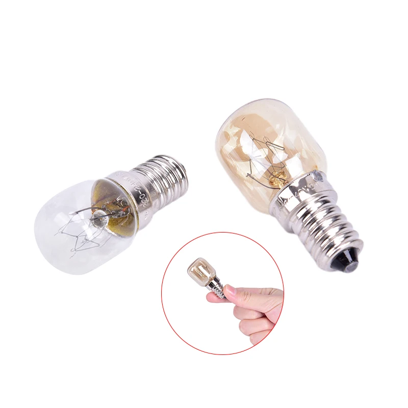 

220V High Temperature Microwave Oven Light Bulbs Cooker Tungsten E14 Filament Lamp Bulbs Salt Light Bulb 2700K 15W/25W