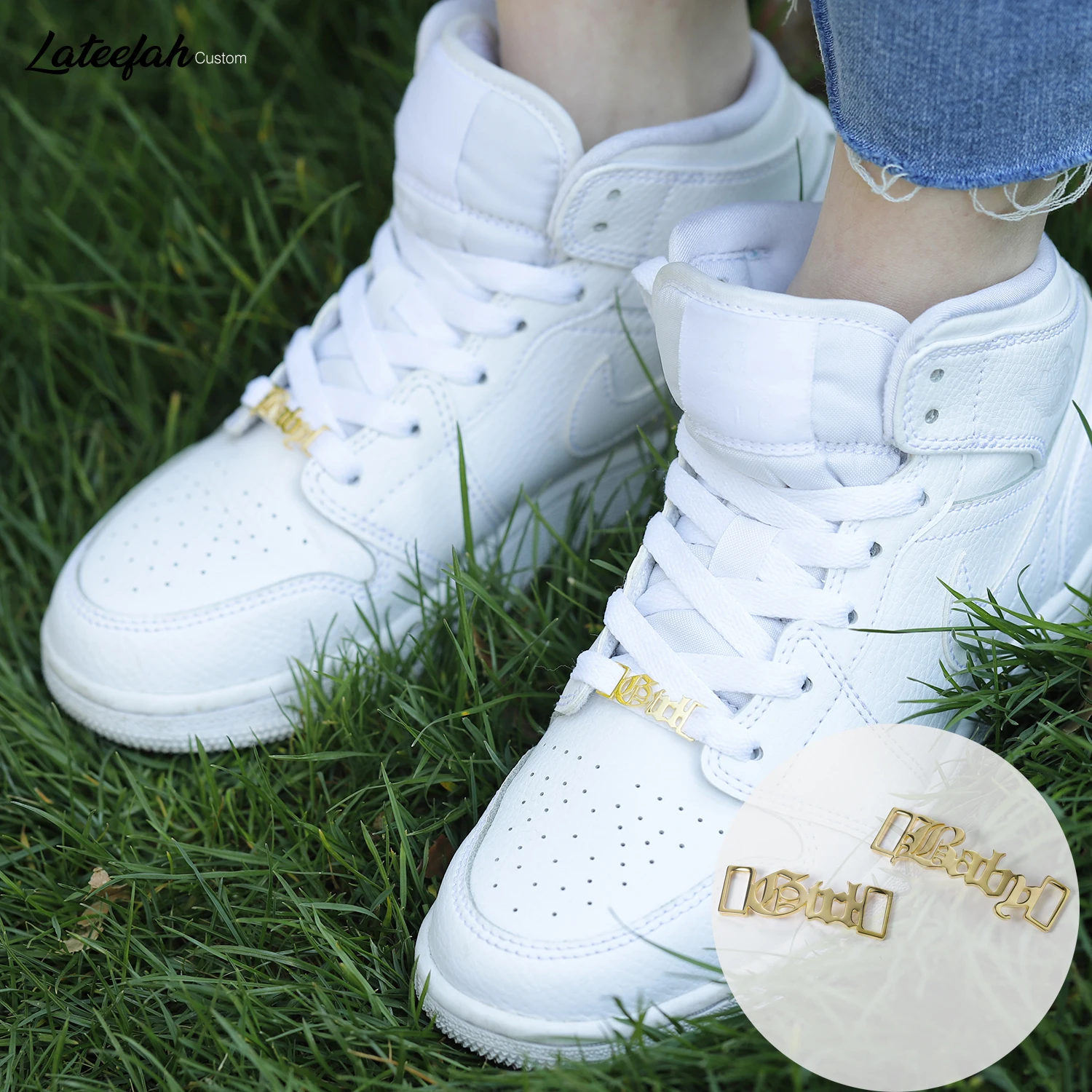 

Custom Name Shoe-buckle Personalized high quality Stainless Steel Jewelry Nameplate Buckie Gold Silver Charm Fashion Shoe Tags