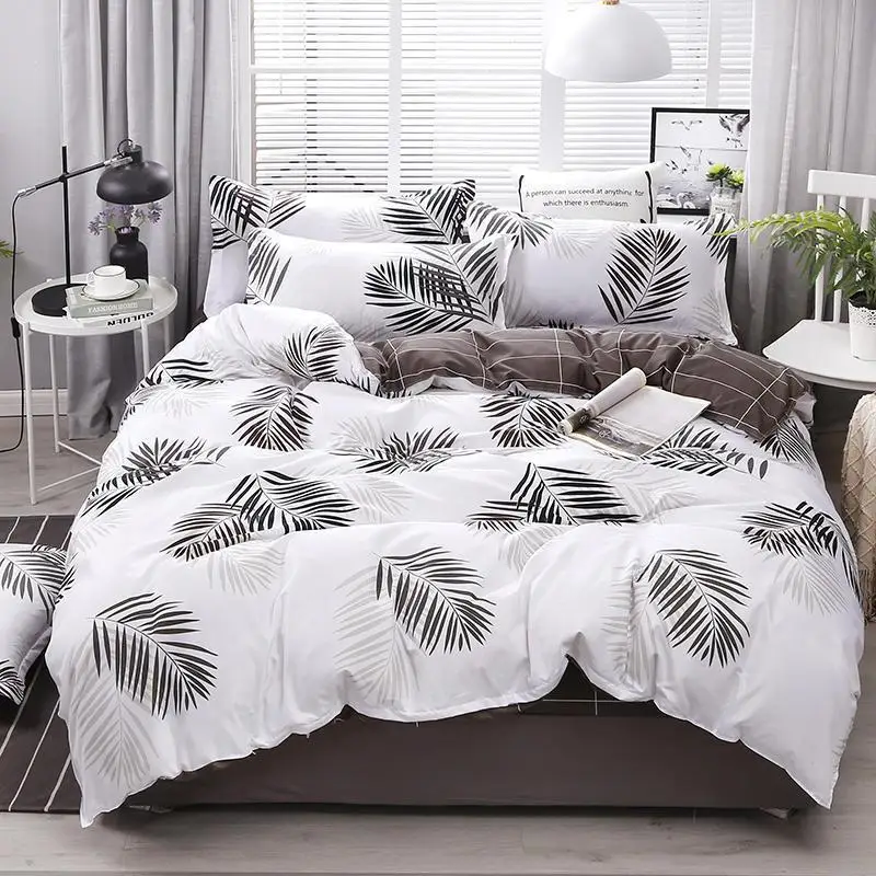 

3/4pcs Quality Aloe Cotton Bedding Set Beautiful Printing Duvet Cover&Flat Sheet&Pillowcase Bedroom Decoration Dropshipping