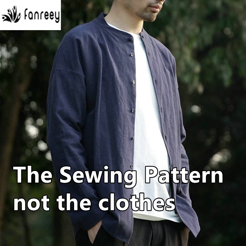 

Sewing Pattern of Men's Cotton and Hemp Jacket Chinese style Free Template Cutting drawing Clothing DIY WW-M1056