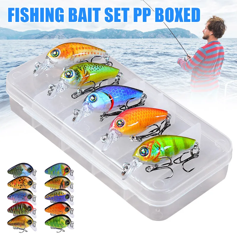 

1 Box Fishing Lure Wobblers Set Swimbait Artificial Bait for Fishing Fish Hooks with Lure HB88