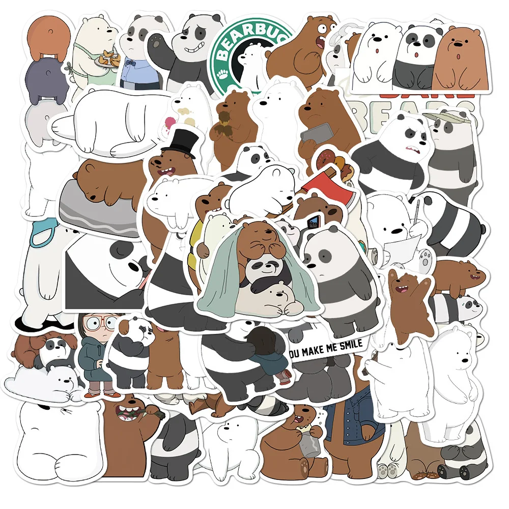 

10/30/50PCS Cartoon Cute Image Bear Graffiti Stickers Laptop Guitar Skateboard Refrigerator Waterproof Stickers Wholesale