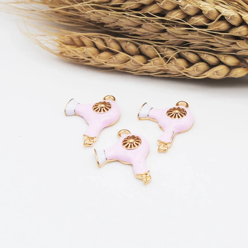 10 шт./лот эмалевые ножницы для сушки волос Подвески парикмахерской ожерелья