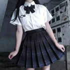 Клетчатые юбки, летние зимние черные мини-юбки, Женская микро-юбка в корейском японском стиле, Белая школьная юбка Y2k