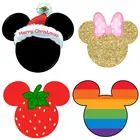 Симпатичные нашивки для головы мыши, термоклейкие нашивки для одежды, рождественские аксессуары для одежды, теплопередающие Аппликации, Декор