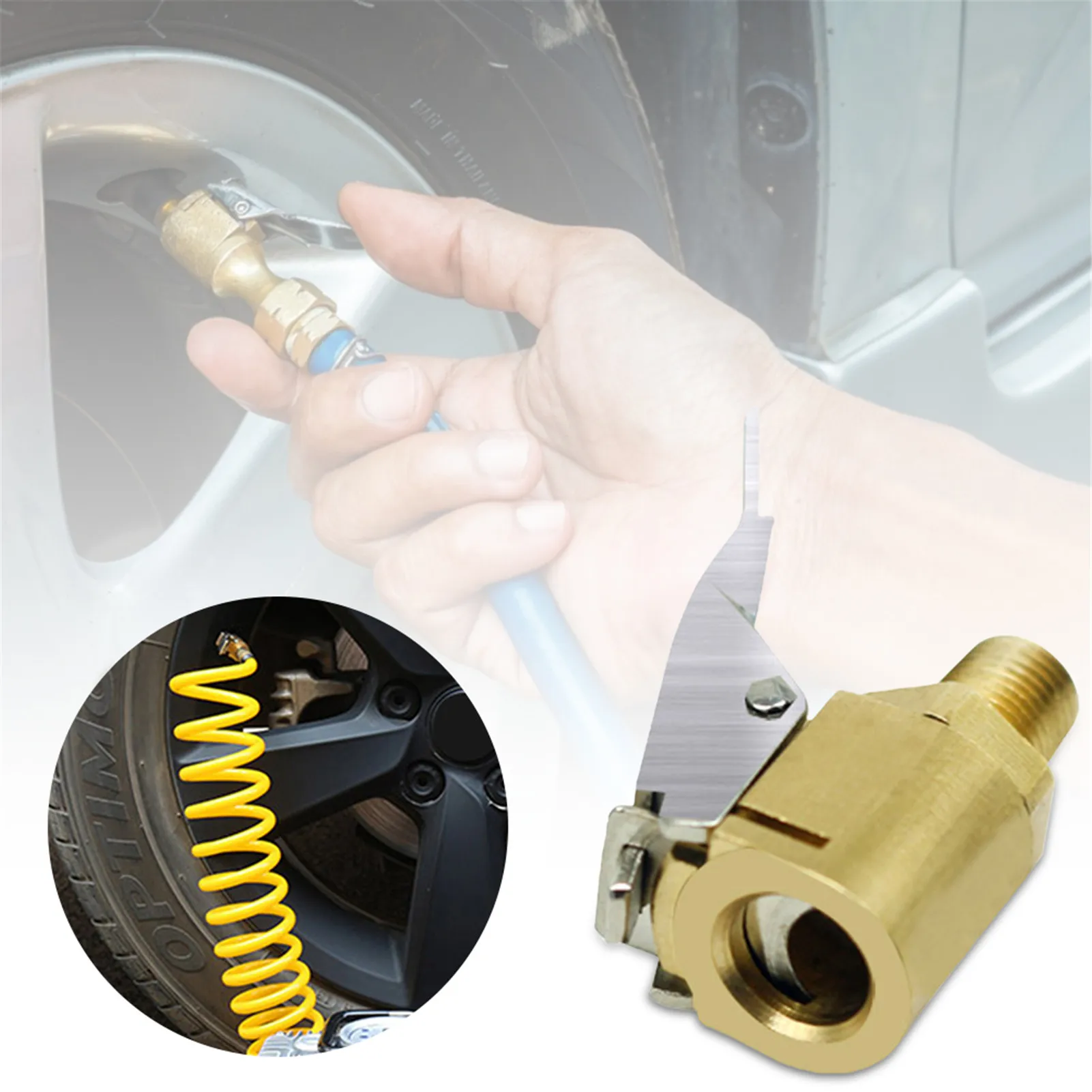 

Car Air Pump Thread Nozzle Adapter Car Pump Fast Conversion Head Clip Type Nozzle Car Interior Accessories Drop Shipping