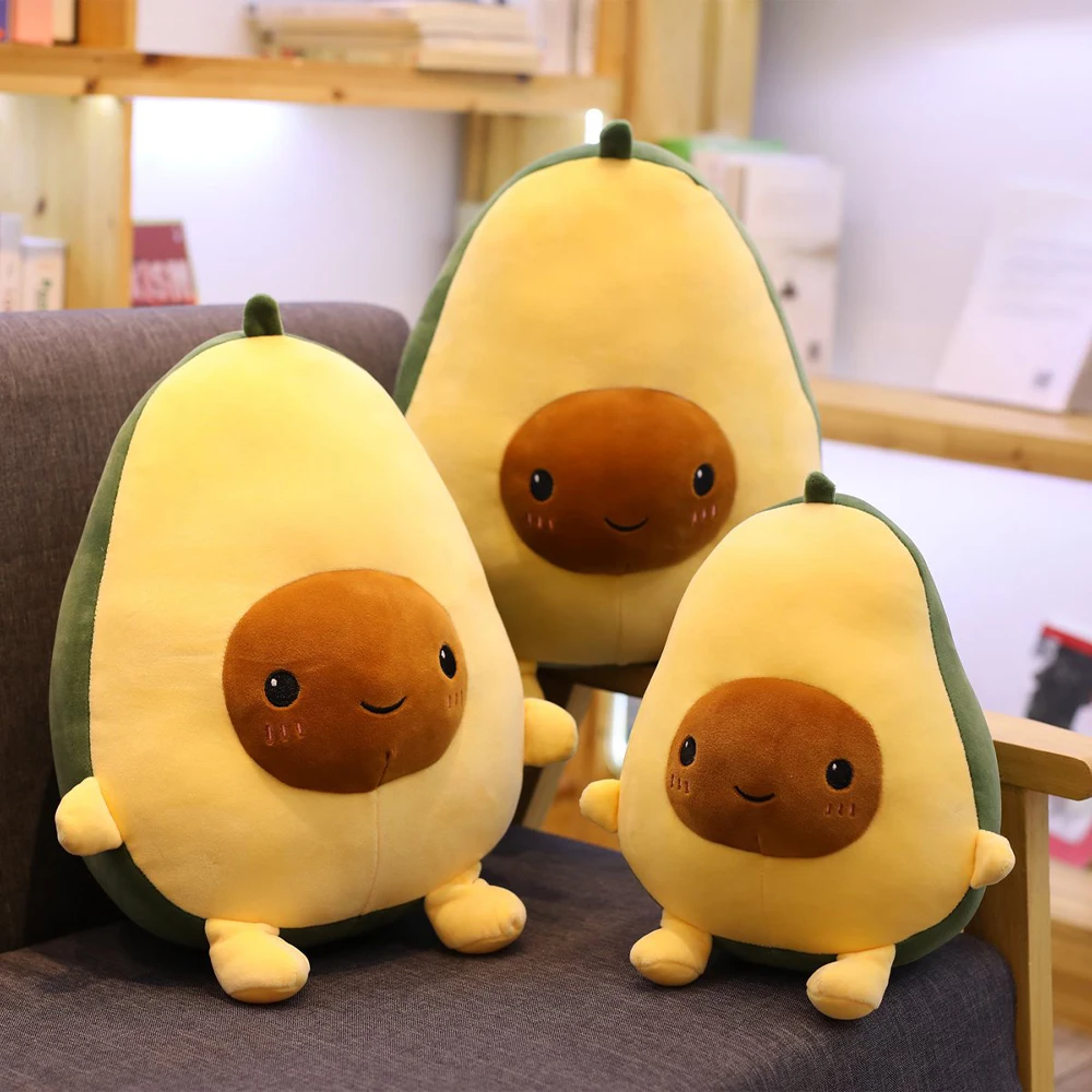 

30-60CM Cute Avocado Plush Toys Stuffed Fruit Doll Soft Pillow Back Cushion Christmas Birthday Gifts for Kids Children and Girls