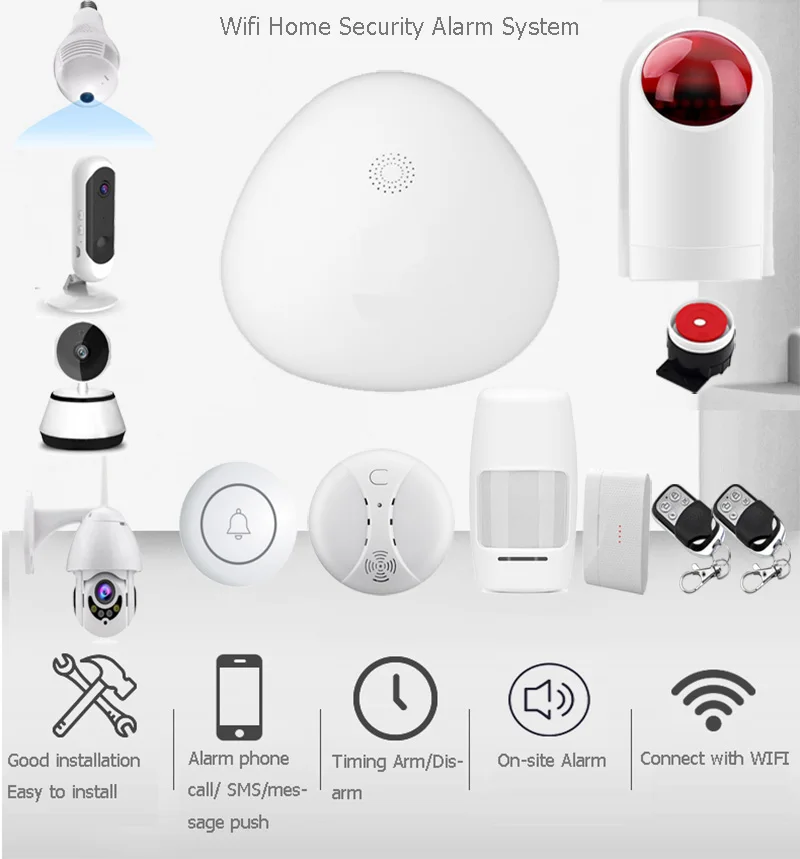 Sgooway Wifi домашняя охранная сигнализация с Android/IOS APP 433 МГц датчик|Комплекты для