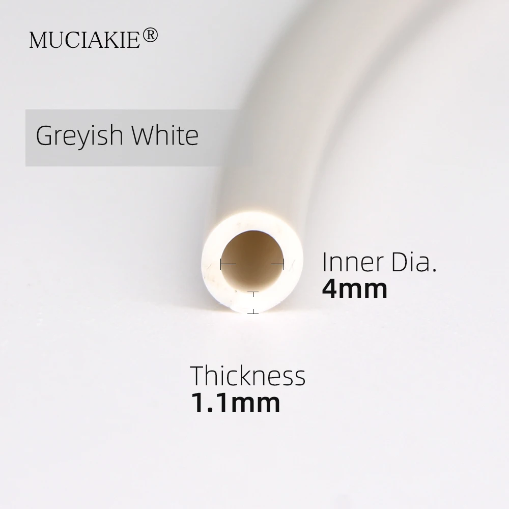 MUCIAKIE 1/4 ''Micro PVC садовый шланг для полива воды 4/7 мм серовато-белая труба трубы