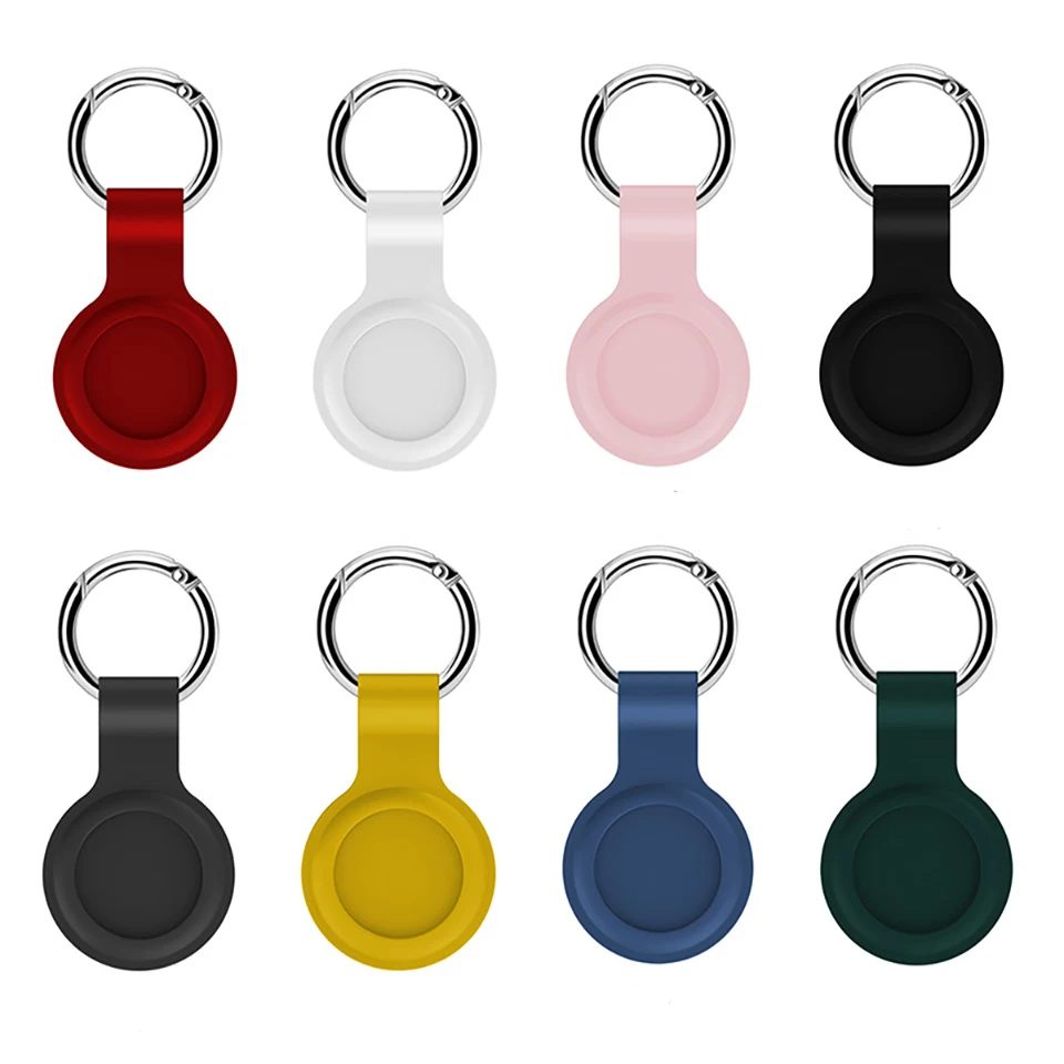 

Silicone Case For Apple Airtag with Keychain Anti-Scratch Protective Skin Cover For Airtags Tracker Anti-lost Device Keychain