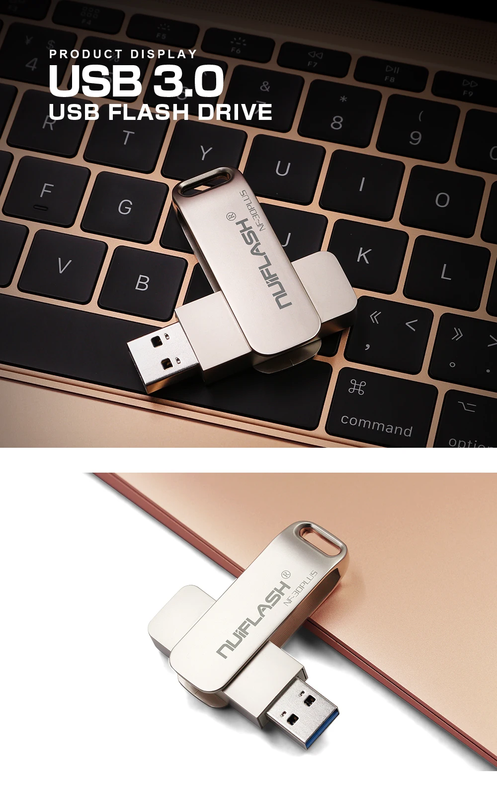 Nuiflash USB флеш-накопитель 32 Гб 64 Гб металлический USB 3,0 флеш-накопитель высокоскоростной USB флеш-накопитель 128 ГБ реальная емкость 16 ГБ USB флеш-накопитель