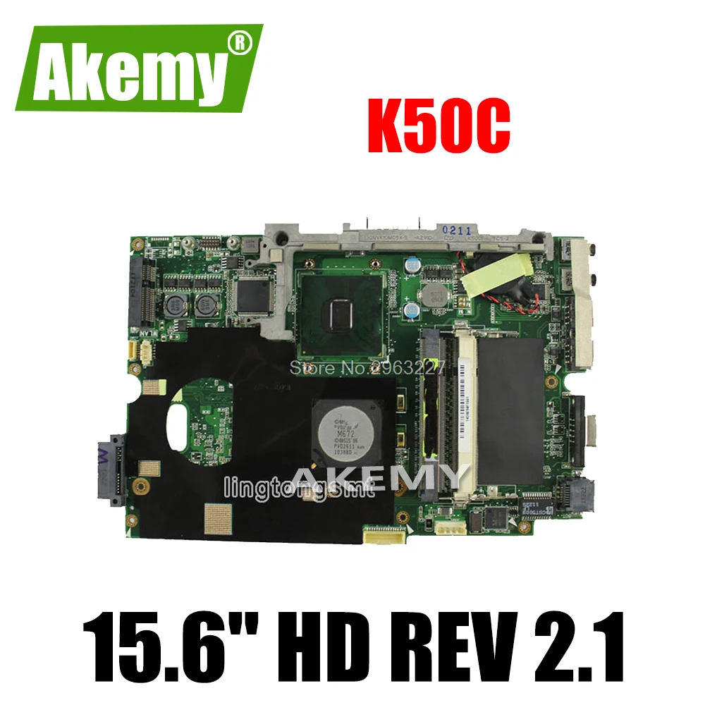 Оригинальная материнская плата для ноутбука For Asus K40C K50C 15 6 &quotHD REV 2 1 USB2.0 DDR2 VRAM SiS 672 +