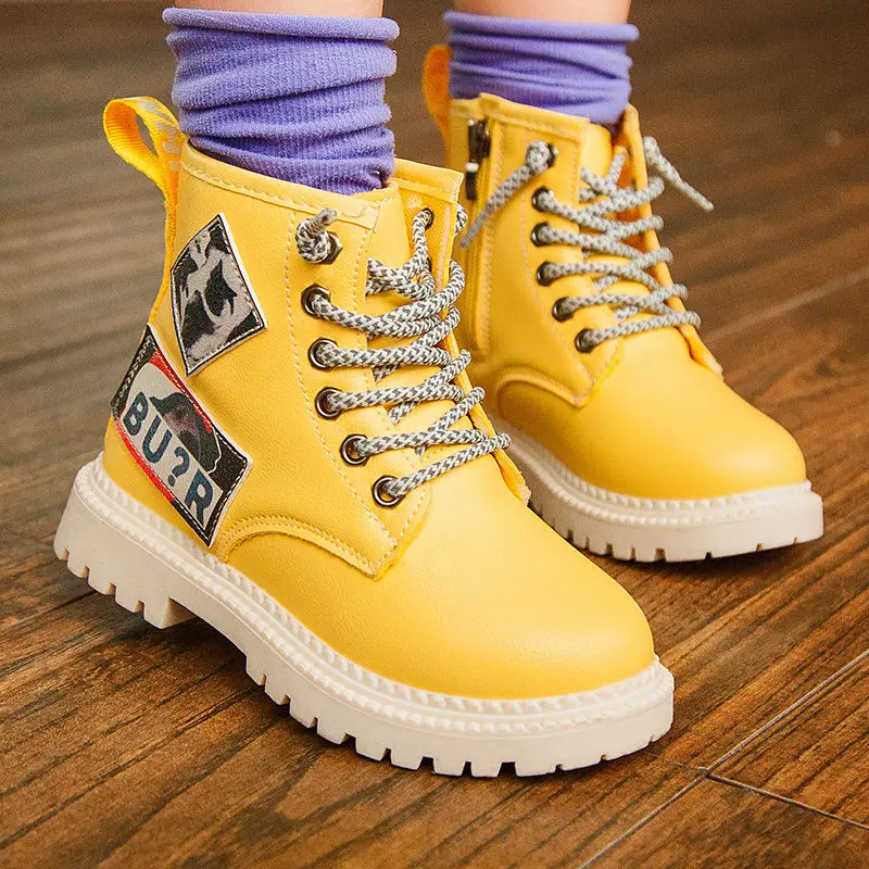 Новые Детские Ботинки Martin на осень и зиму новая кожаная детская обувь для показа