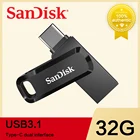Usb-флеш-накопитель SanDisk, 32-128 ГБ, два интерфейса, Type-C