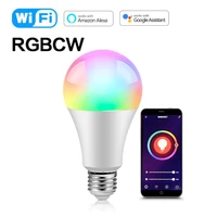 e27 led rgb bulb wifi smart lamp rgbw light bulb 15w led lamp colorful magic bulb dimmable alexagoogle lampada home lighting