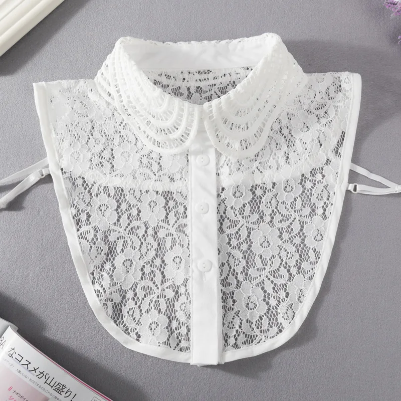 

Накладной Воротник Женский, кружевной, с цветочной вышивкой