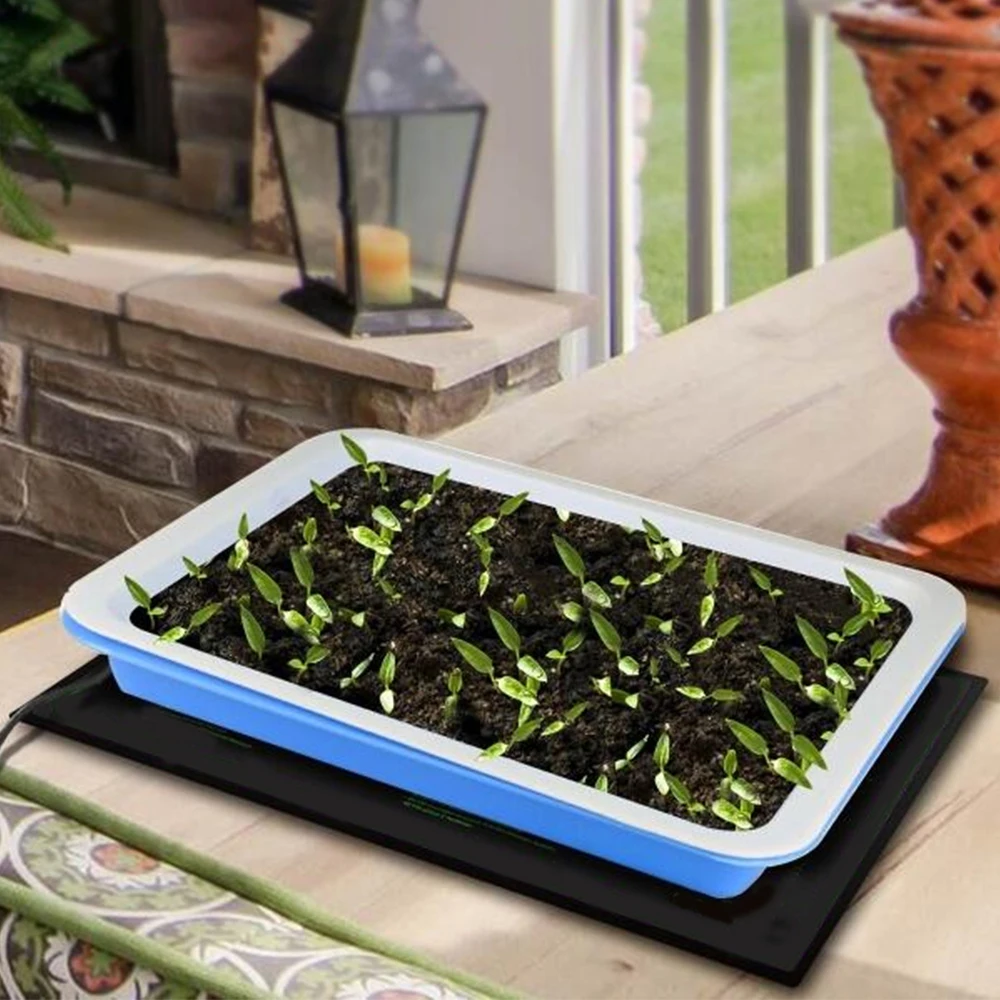 Estera calefactora de pl&aacute;ntulas, resistente al agua, para germinaci&oacute;n de semillas de plantas, almohadilla de arranque clon, suministros de jard&iacute;n, propagador-3