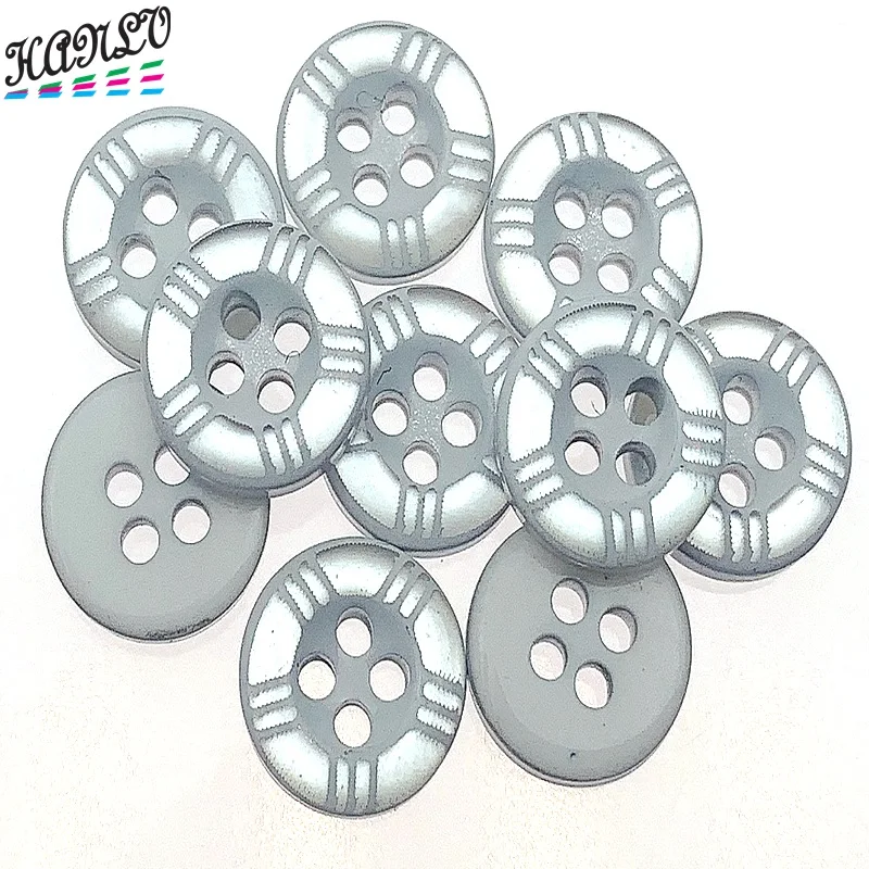 

HANLV 11mm 200/600PCS Homochromy Random Shank Plastic Buttons Kid's Apparel Sewing Accessories DIY Crafts