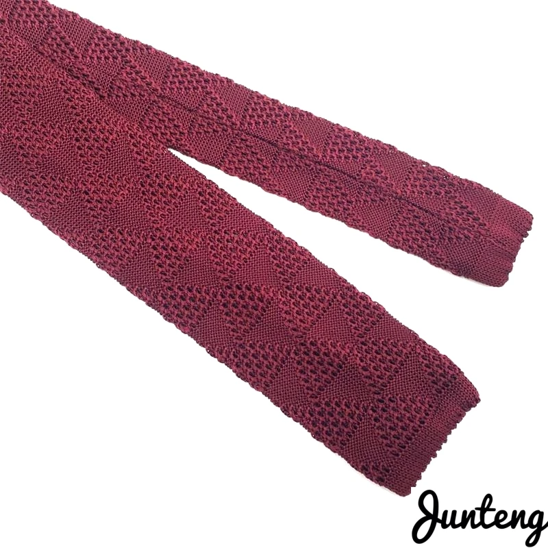 Модный мужской вязаный галстук классический геометрический Узкий Тонкий тканый