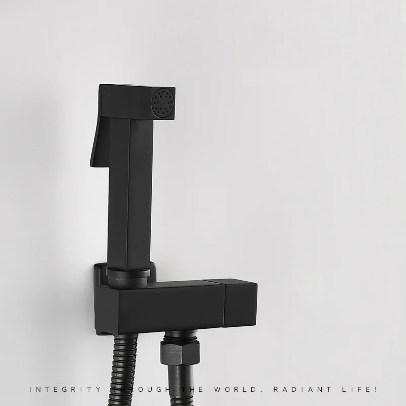 MTTUZK матовый черный медный смеситель для биде квадратный распылитель туалета