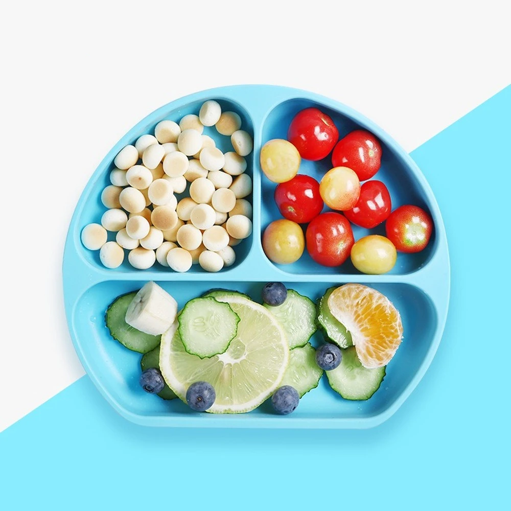 

Children's Dishes Baby Silicone Sucker Bowl Baby Smile Face Plate Tableware Set Smile Face Baby Tableware Set Kids Plate