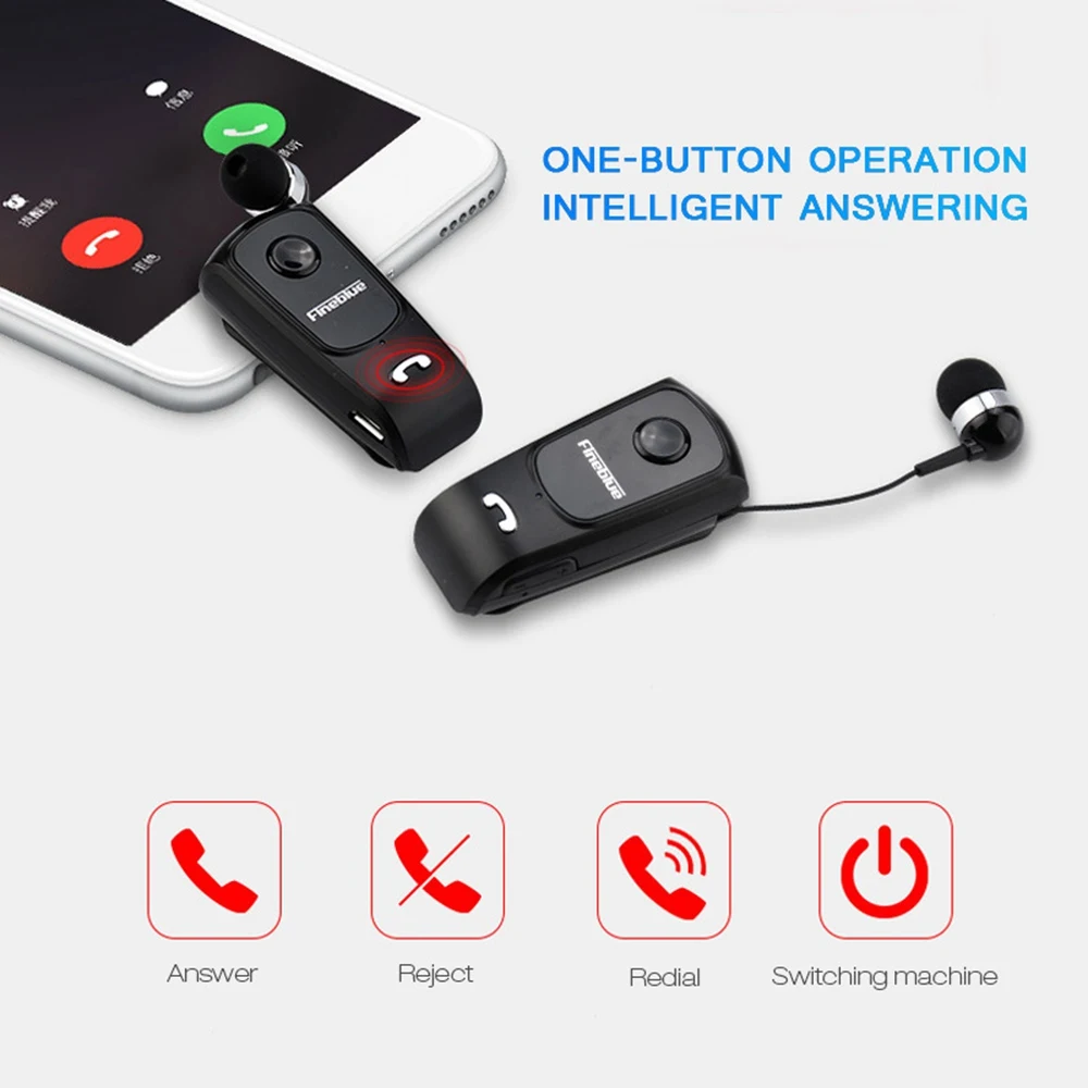 Оптовая продажа Fineblue F920 Беспроводная Bluetooth V4.0 гарнитура в ухо вибрирующее