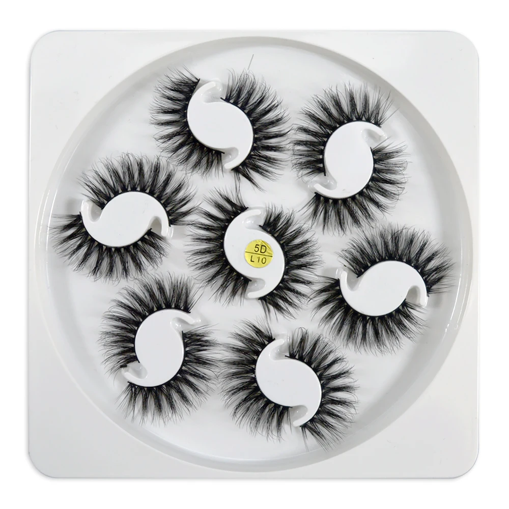 

7 Pairs 5D Mink Hair False Eyelashes Natural long Soft Wispies Fluffy Eyelash Extension Makeup Cruelty-free Handmade Fake lashes