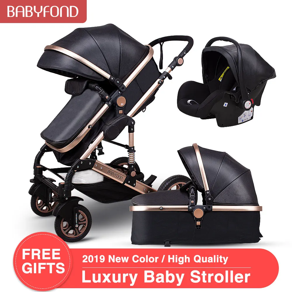Детские коляски Babyfond 3 в 1 двусторонняя коляска для новорожденных детей 0 36