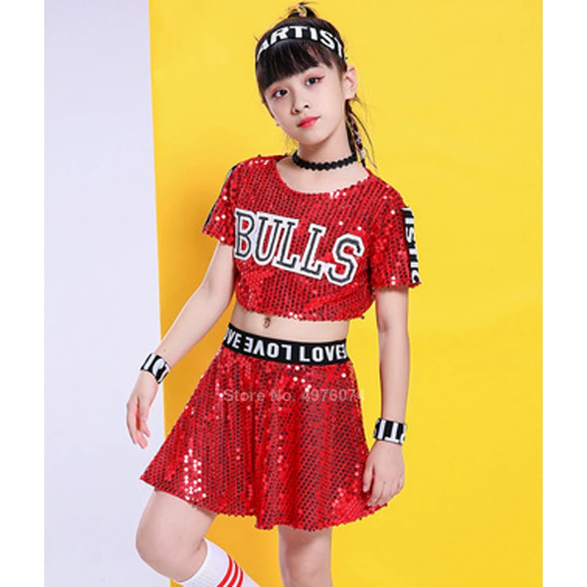 Детский костюм для современных джазовых танцев с блестками одежда бальных в