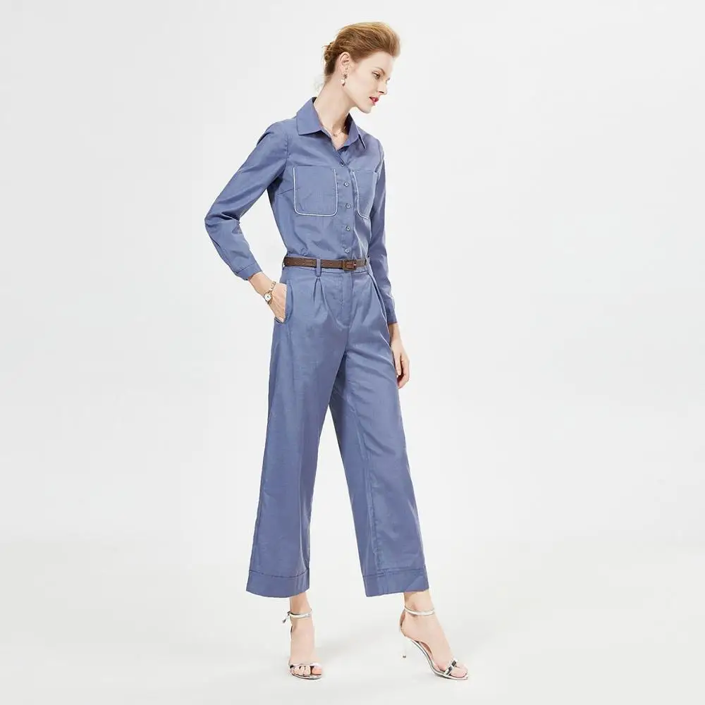 

[2020 spring-summer new style ] uniform professional shirt nine-cent wide leg trousers temperament suit fashion women's style