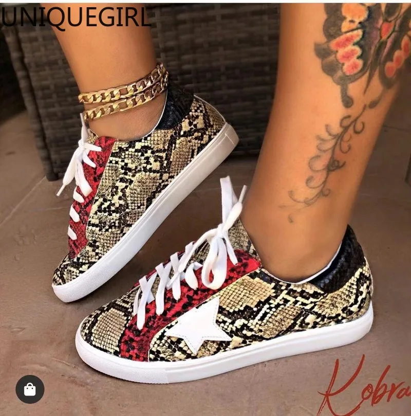 Женские кроссовки Вулканизированная Обувь На Шнуровке блестящая обувь на