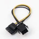 2 шт. Molex на PCI-E Мощность адаптер IDESATA 4Pin 4 контактный разъем для 6 Pin женский 6Pin Графика видеокарты конвертер Кабель
